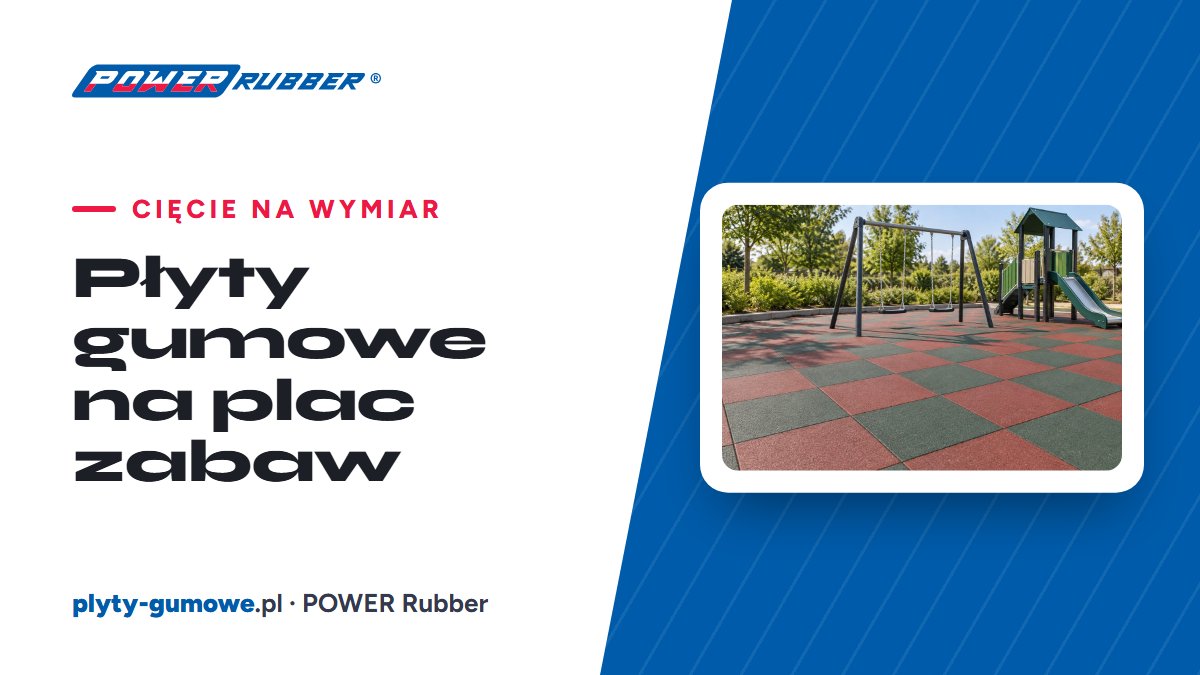 Płyty gumowe na placu zabaw ułożone pod huśtawką i zjeżdżalnią — POWER Rubber